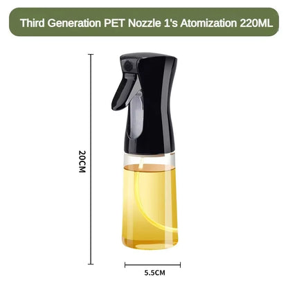 220ML Oil Spray Bottle with Brush Kitchen Essential Olive Acid Sprayer for Cooking Bbqbaking Oil Dispenser Nebulizer Kitchen Oil