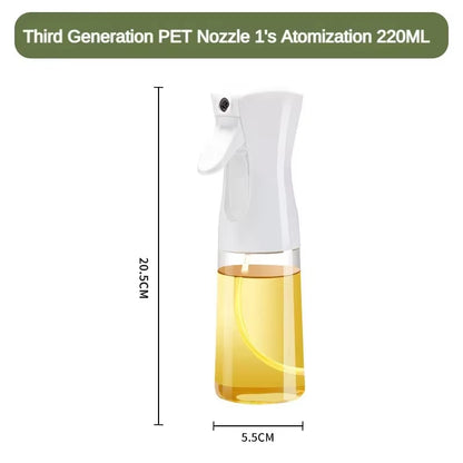 220ML Oil Spray Bottle with Brush Kitchen Essential Olive Acid Sprayer for Cooking Bbqbaking Oil Dispenser Nebulizer Kitchen Oil
